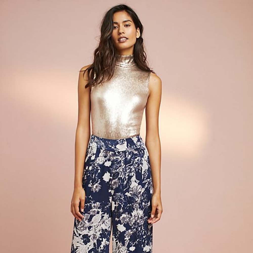 Anthropology Sequin Bodysuit